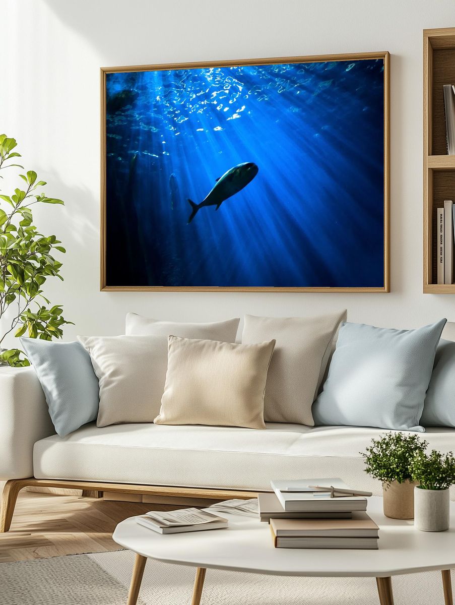 Underwater Fish Photography Poster. — room view 2