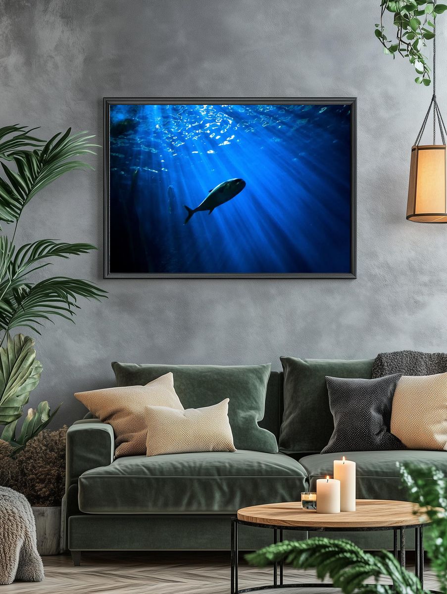 Underwater Fish Photography Poster. — room view 4
