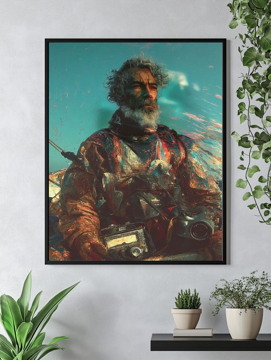 Fisherman Portrait Photography Poster. — room view 4