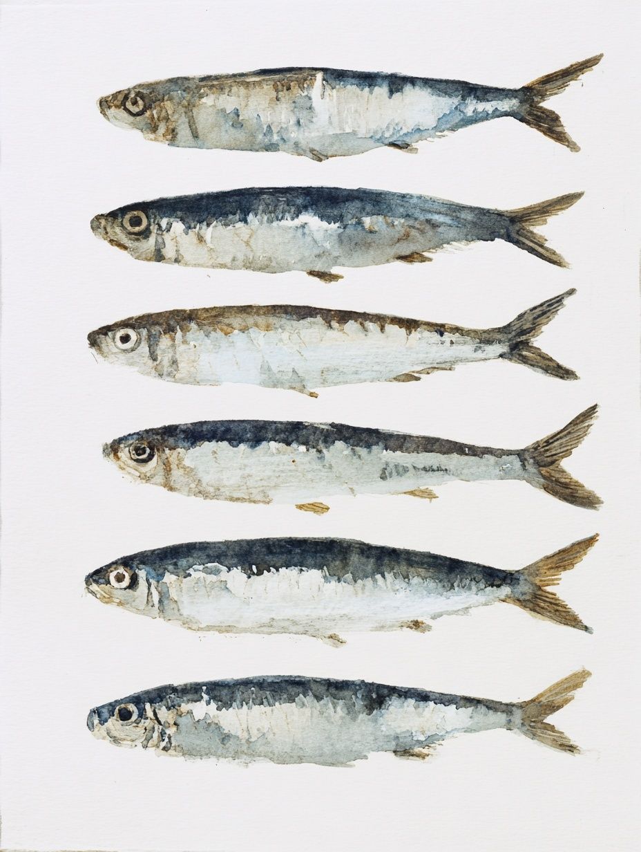 Watercolor Fish Illustration Poster. poster — illustration art