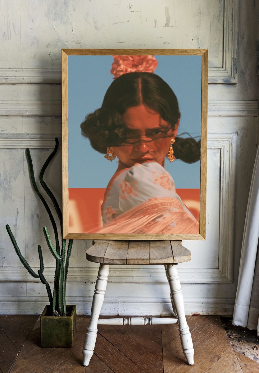 Frida Kahlo Portrait Photography Poster. — room view 1