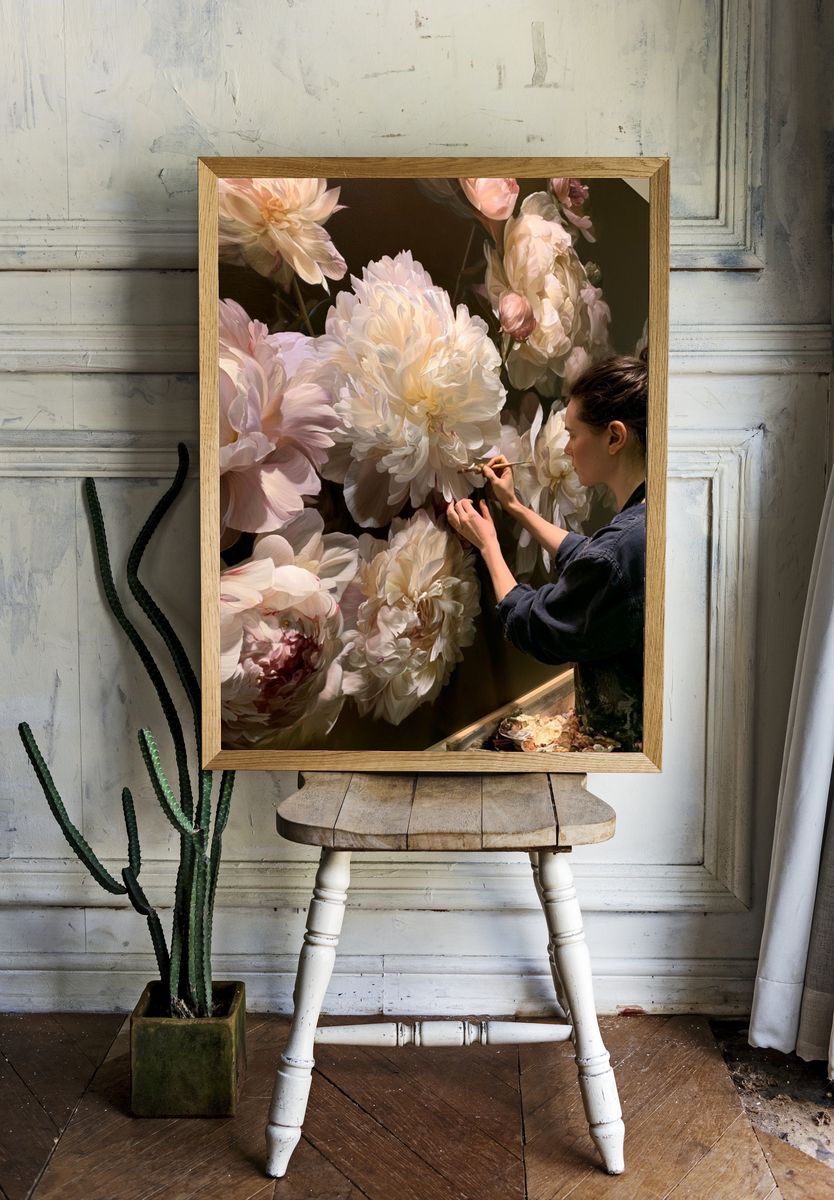 Floral Painter at Work Print. room preview