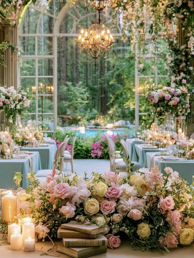 Floral Garden Banquet Photography Poster. poster detail