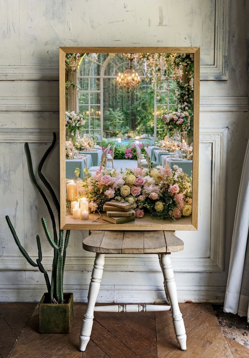 Floral Garden Banquet Photography Poster. room preview