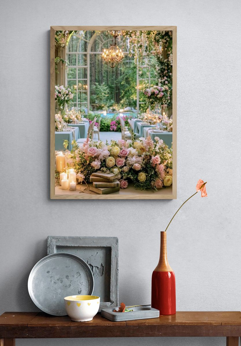 Floral Garden Banquet Photography Poster. — room view 3