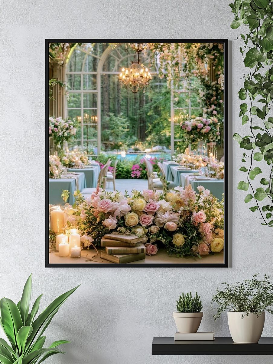 Floral Garden Banquet Photography Poster. — room view 4