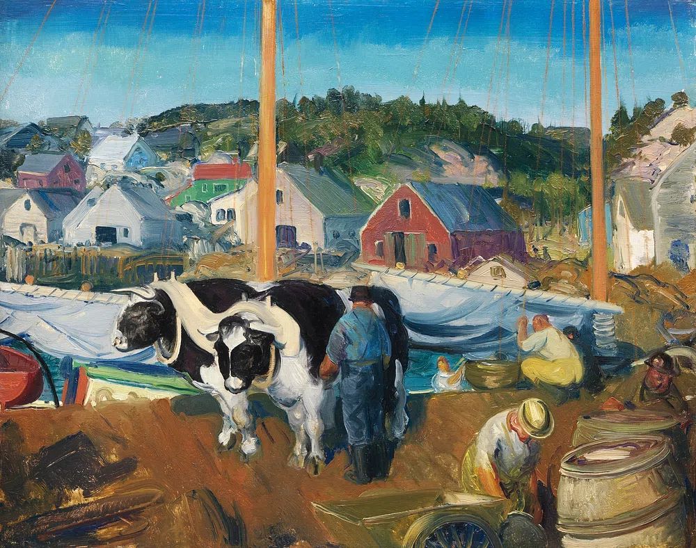 Farm Life by the Harbor — Fine Art Print. poster detail