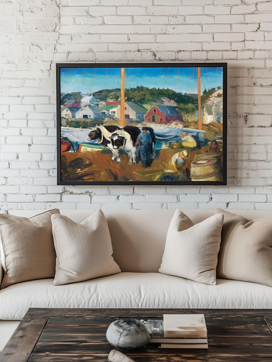 Farm Life by the Harbor — Fine Art Print. — room view 1