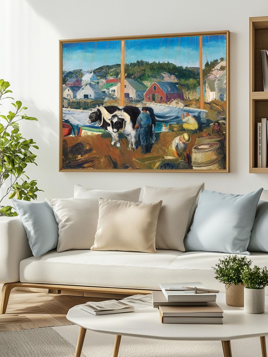 Farm Life by the Harbor — Fine Art Print. — room view 2