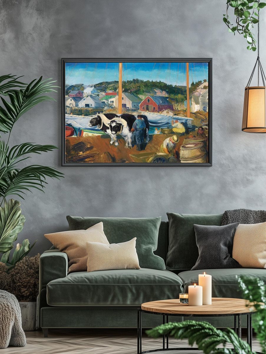 Farm Life by the Harbor — Fine Art Print. — room view 4