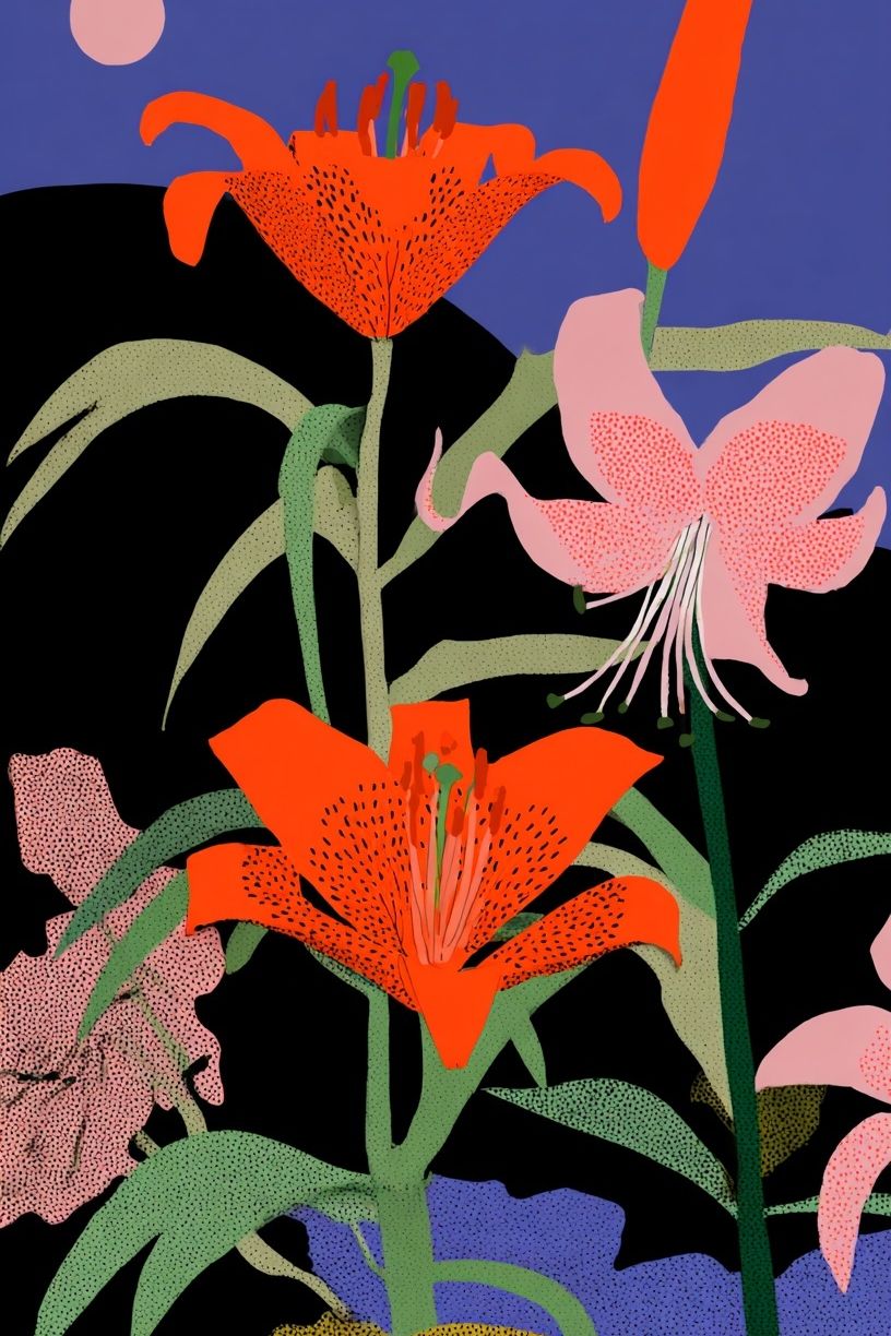 Vibrant Floral Illustration Poster. poster detail
