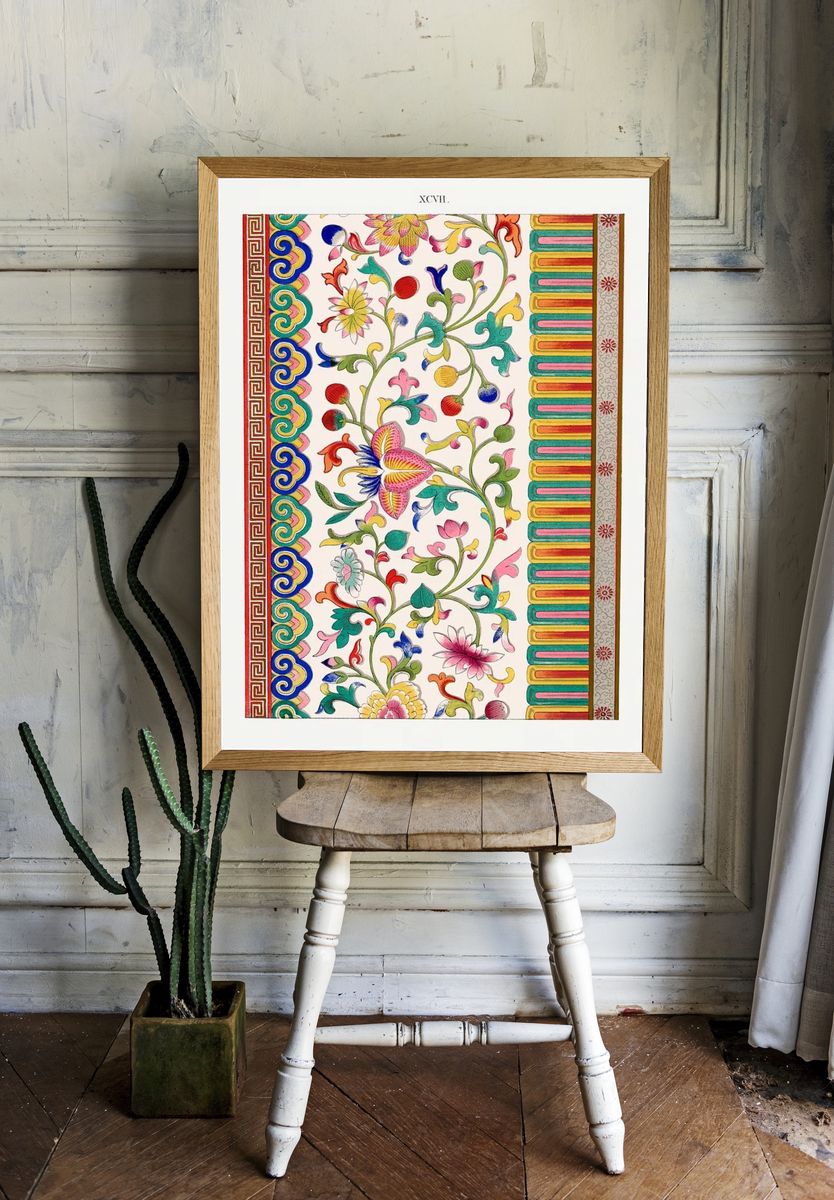 Floral Pattern — Vintage Print room preview