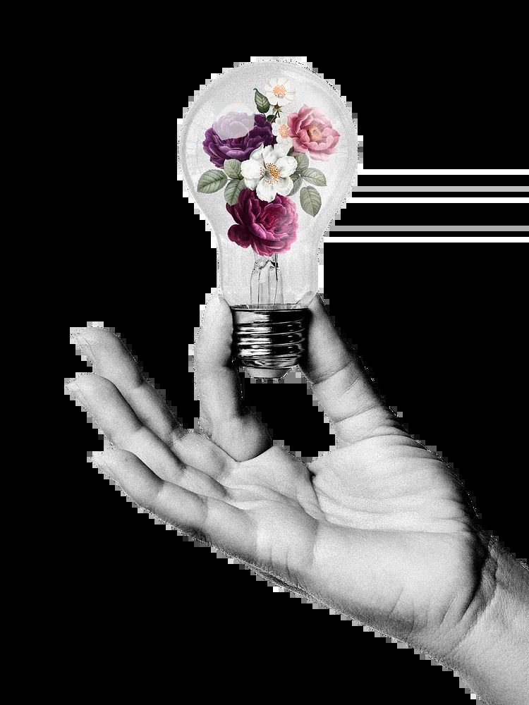 Floral Light Bulb — Illustration Print. poster detail