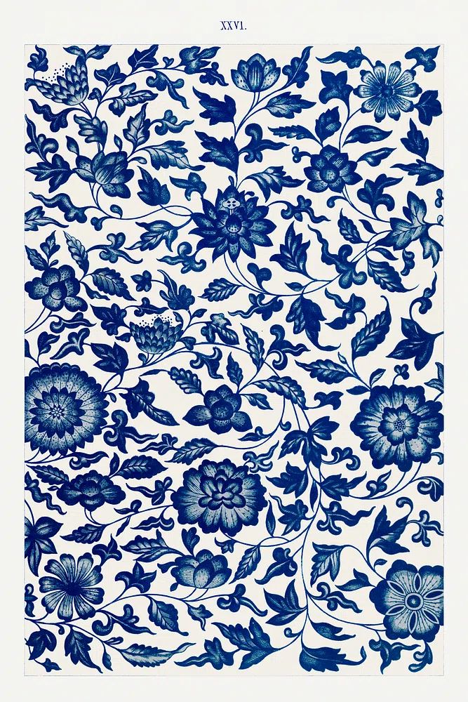 Floral Pattern — Vintage Print. poster — vintage art