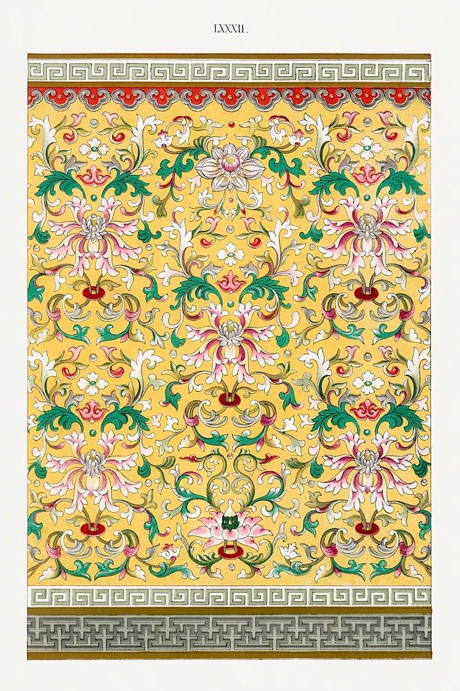 Floral Pattern Design — Vintage Print. poster — vintage art