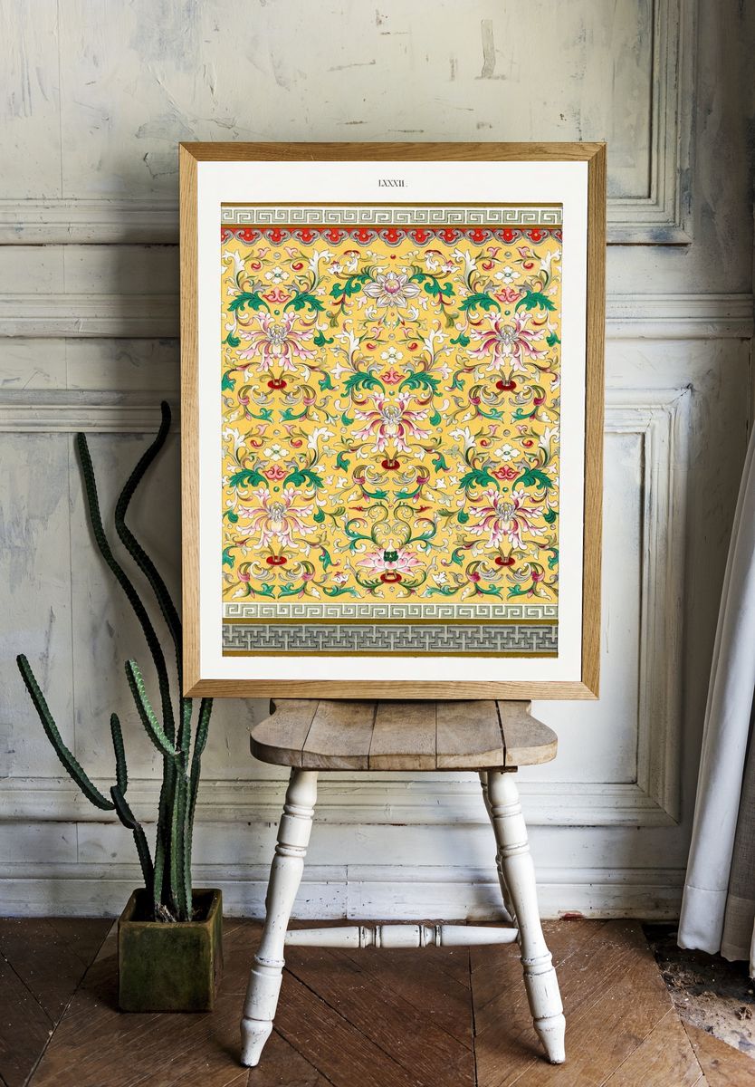 Floral Pattern Design — Vintage Print. room preview