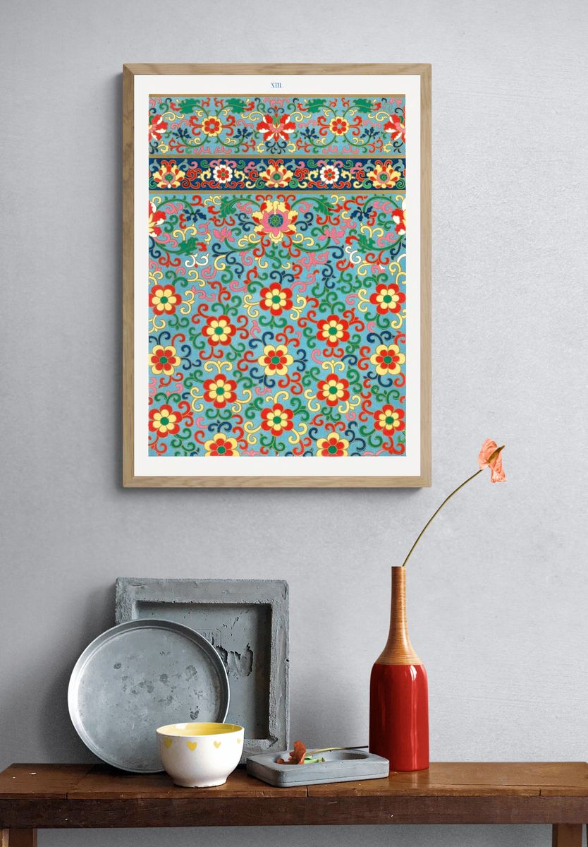 Floral Pattern Design Poster. — room view 3