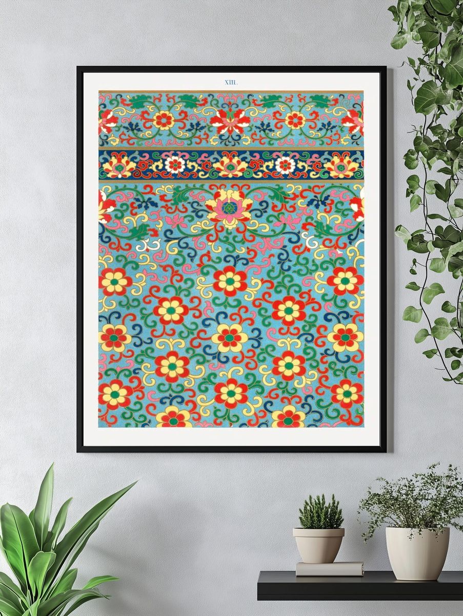 Floral Pattern Design Poster. — room view 4
