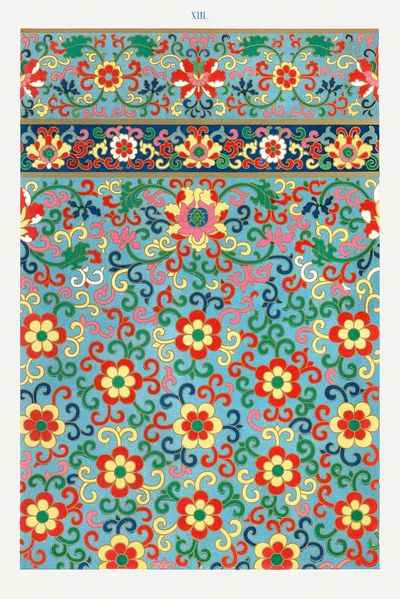 Floral Pattern Design Poster. poster print