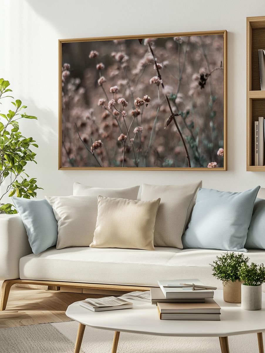 Delicate Floral Nature Poster. — room view 2