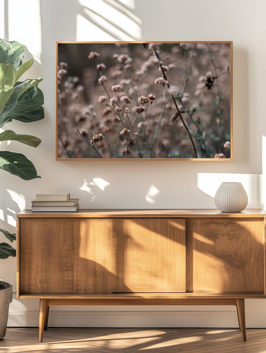 Delicate Floral Nature Poster. — room view 3