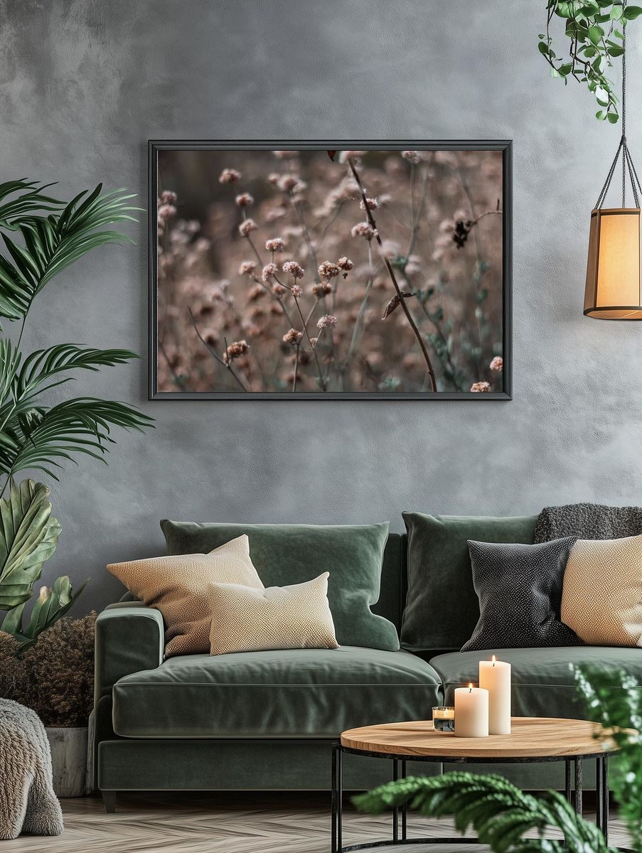 Delicate Floral Nature Poster. — room view 4