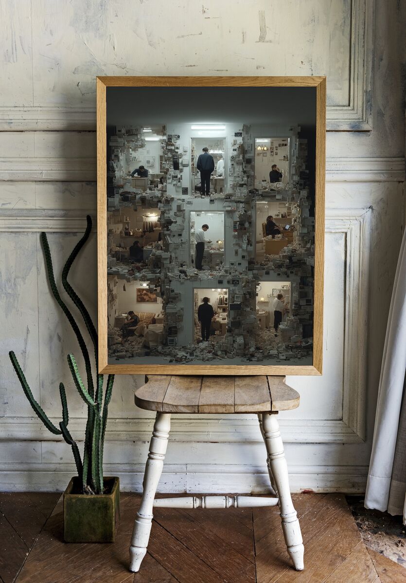 Fragmented Lives — Surrealism Print. — room view 1