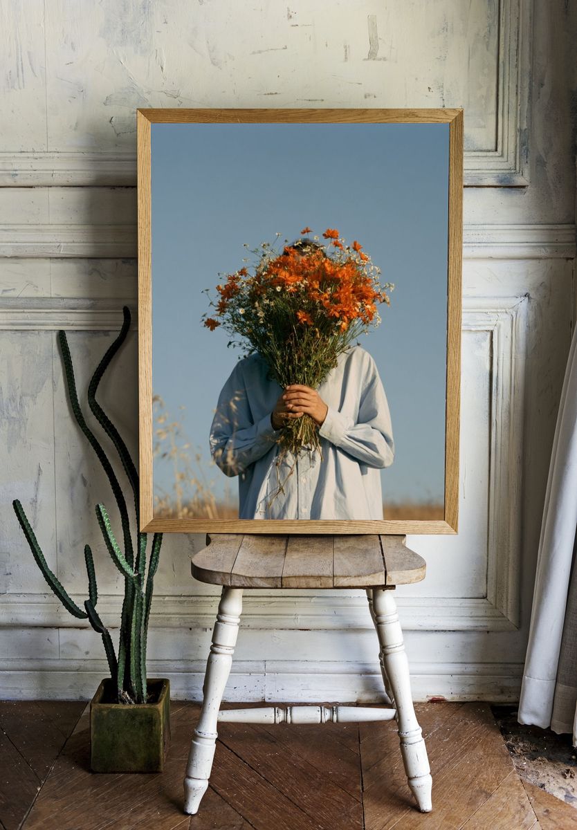 Flower Bouquet Portrait Poster. room preview