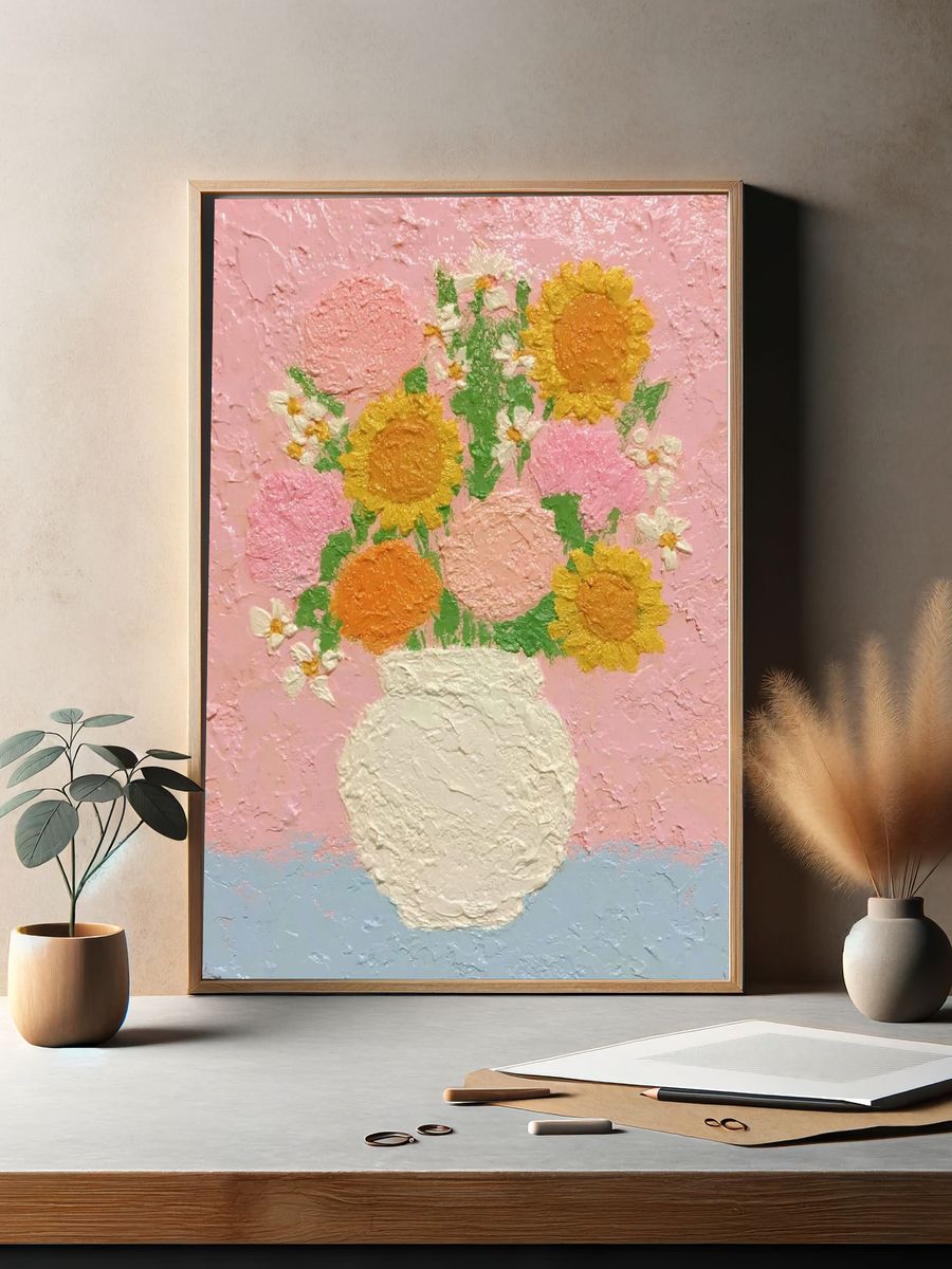 Floral Bouquet — Illustration Print. — room view 2