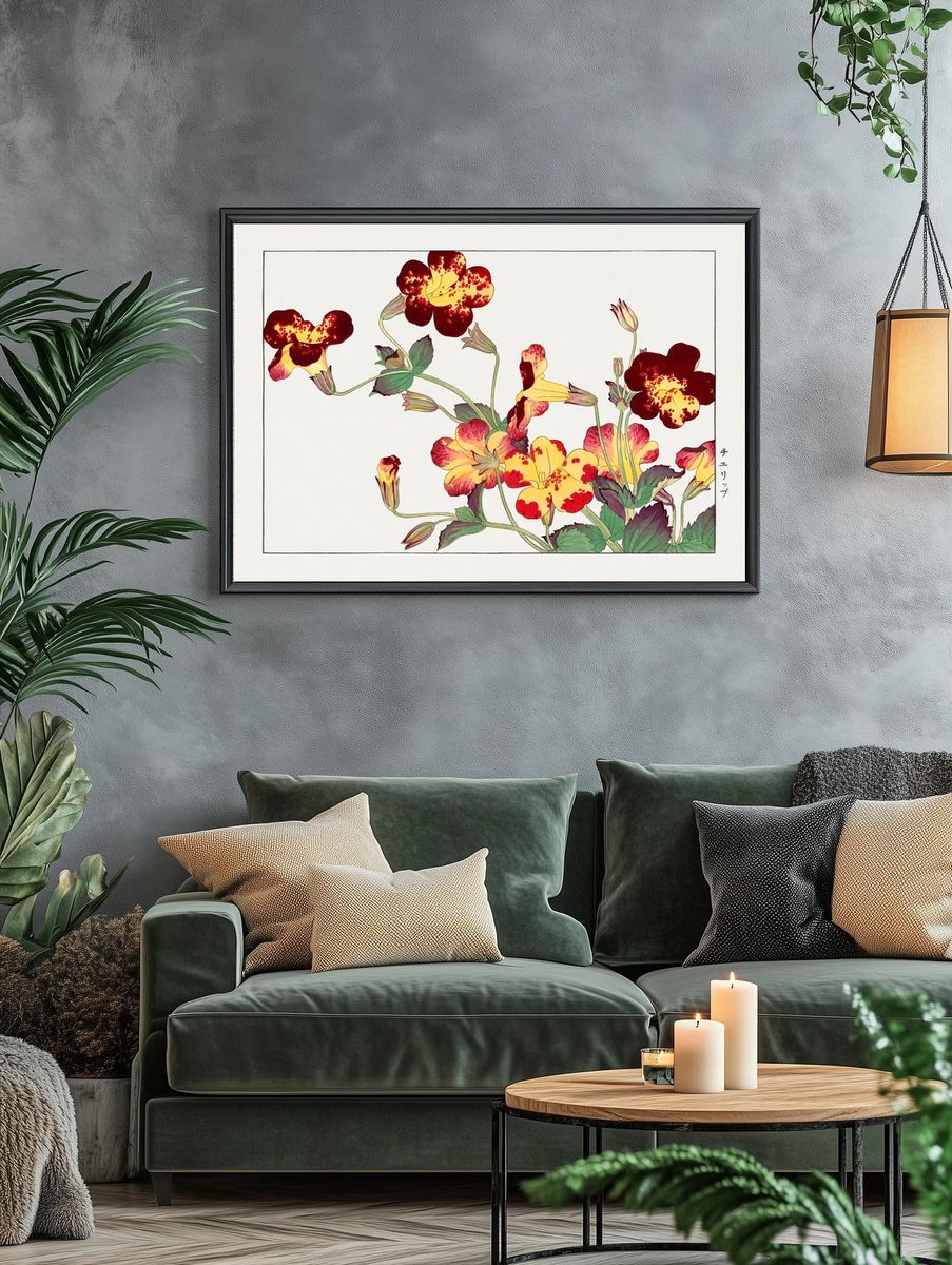 Charming Floral Illustration Poster. — room view 4