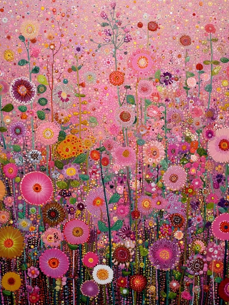 Colorful Floral Garden — Illustration Print. poster — illustration art