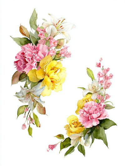 Floral Watercolor Bouquet Poster. poster