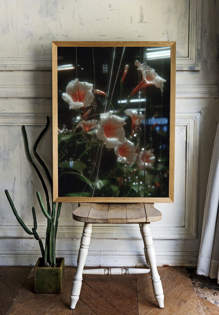 Elegant Floral Watercolor Poster. — room view 1