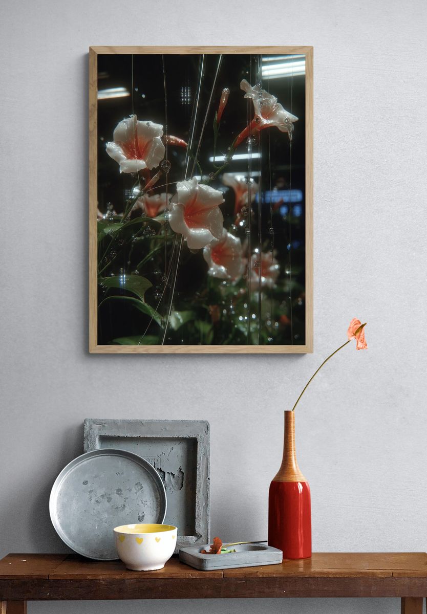 Elegant Floral Watercolor Poster. — room view 3