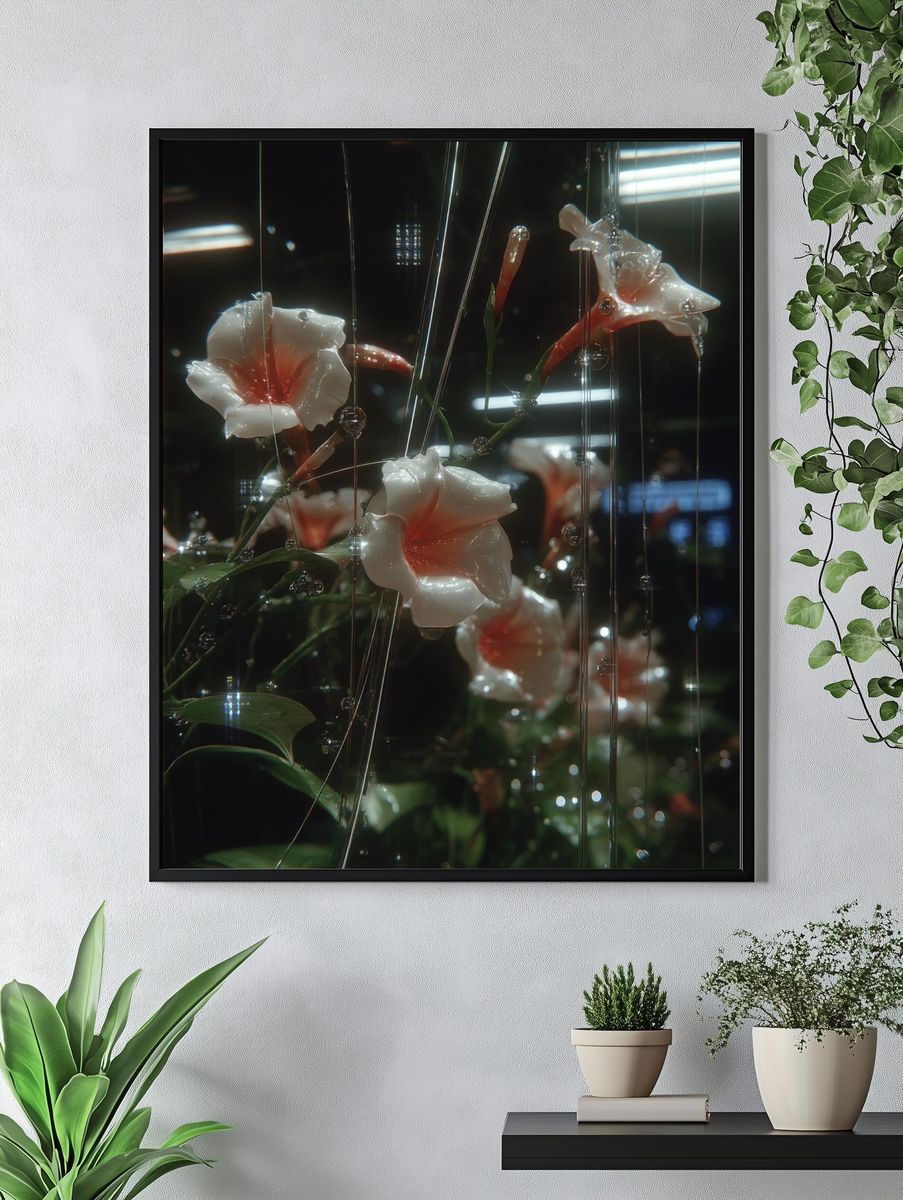 Elegant Floral Watercolor Poster. — room view 4
