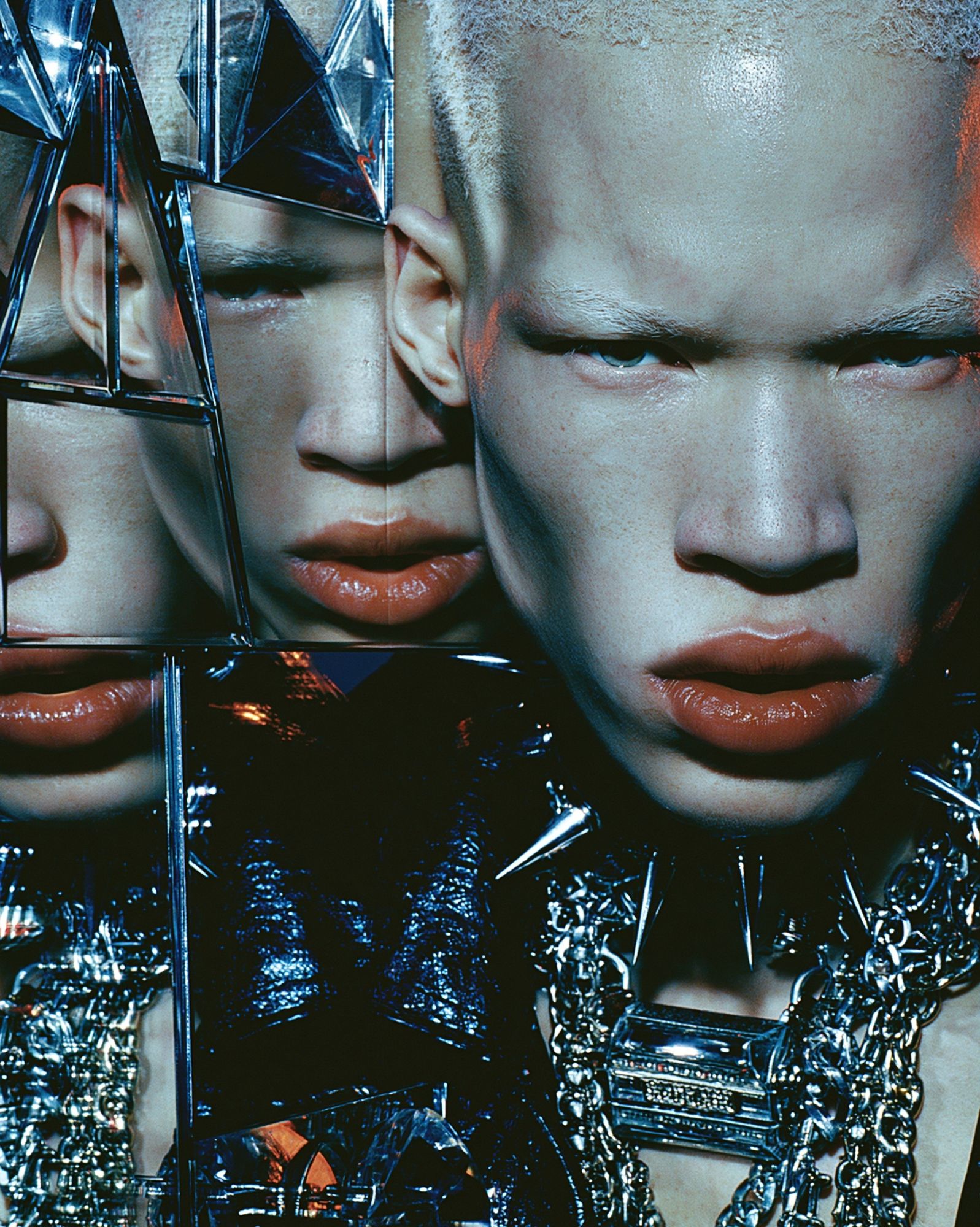Futurist Mirror Face Photography Poster. poster detail