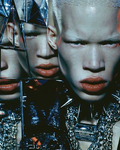 Futurist Mirror Face Photography Poster.