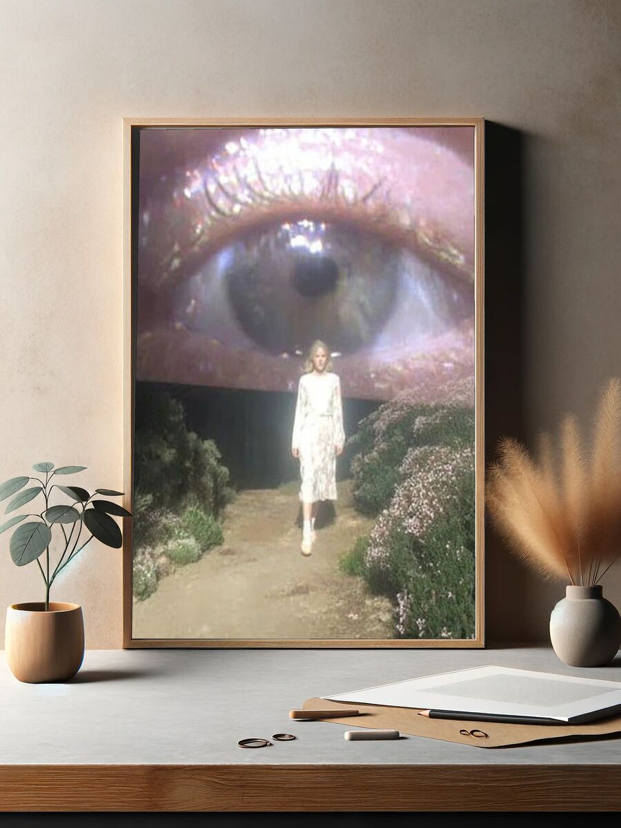 Fashion Model with Eye Projection — Photography Print. — room view 2