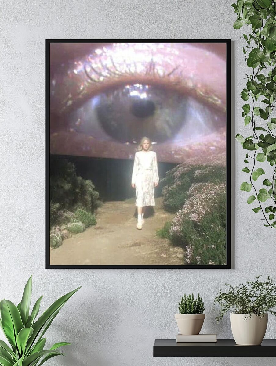 Fashion Model with Eye Projection — Photography Print. — room view 4