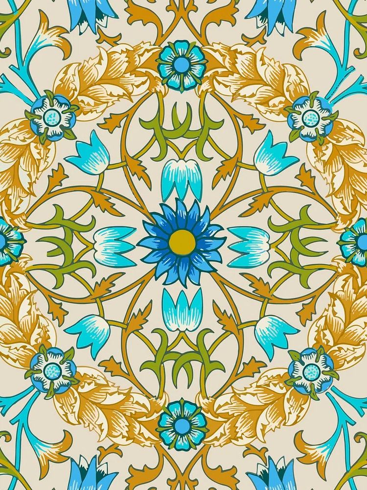 Floral Mandala — Vintage Print. poster — vintage art