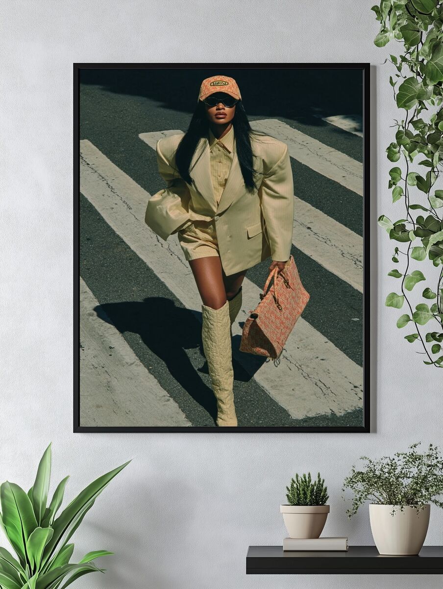Fashion Model in Street Style Poster. — room view 4
