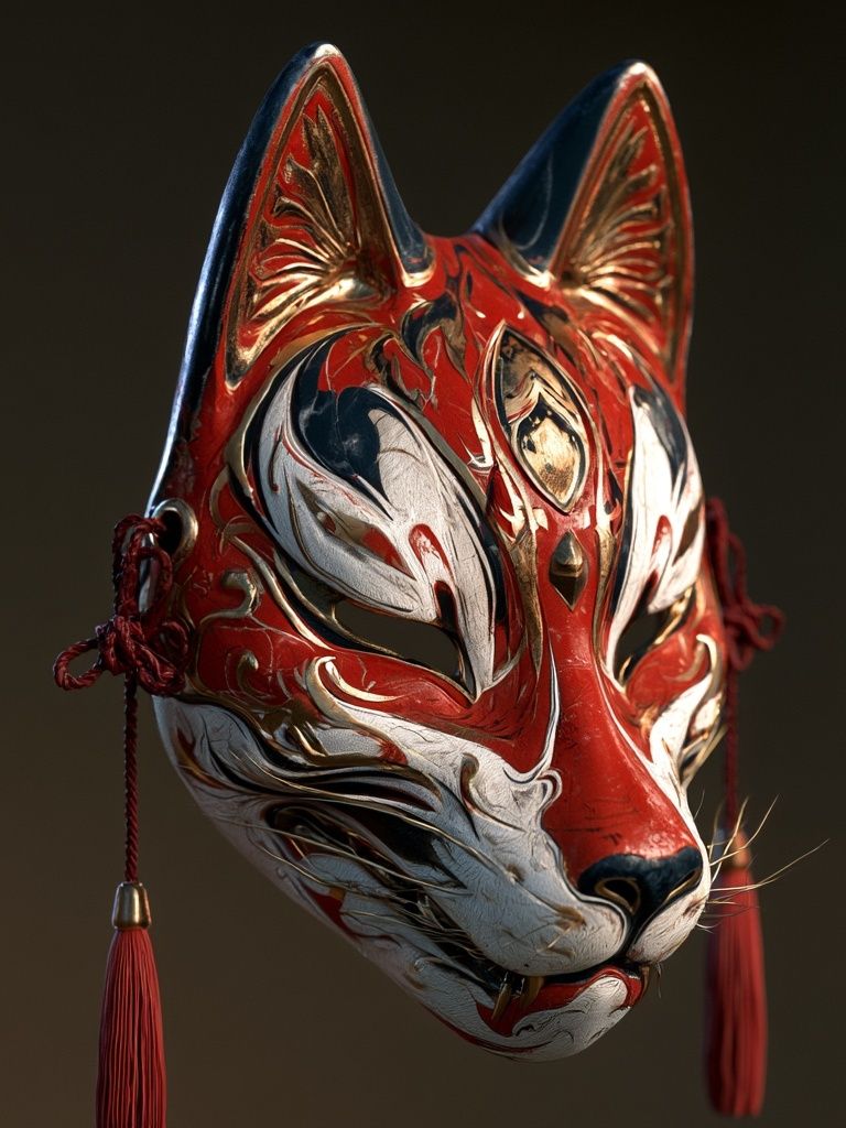 Fox Mask Illustration Poster. poster detail