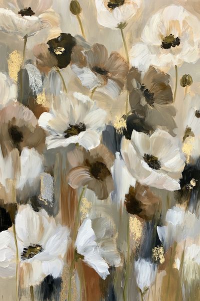 Neutral Floral Abstract Poster. poster
