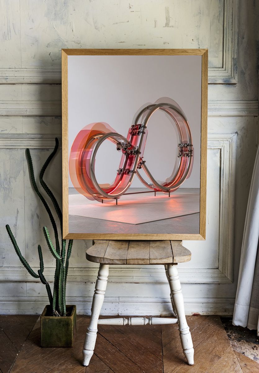 Neon Loop Sculpture Poster. — room view 1