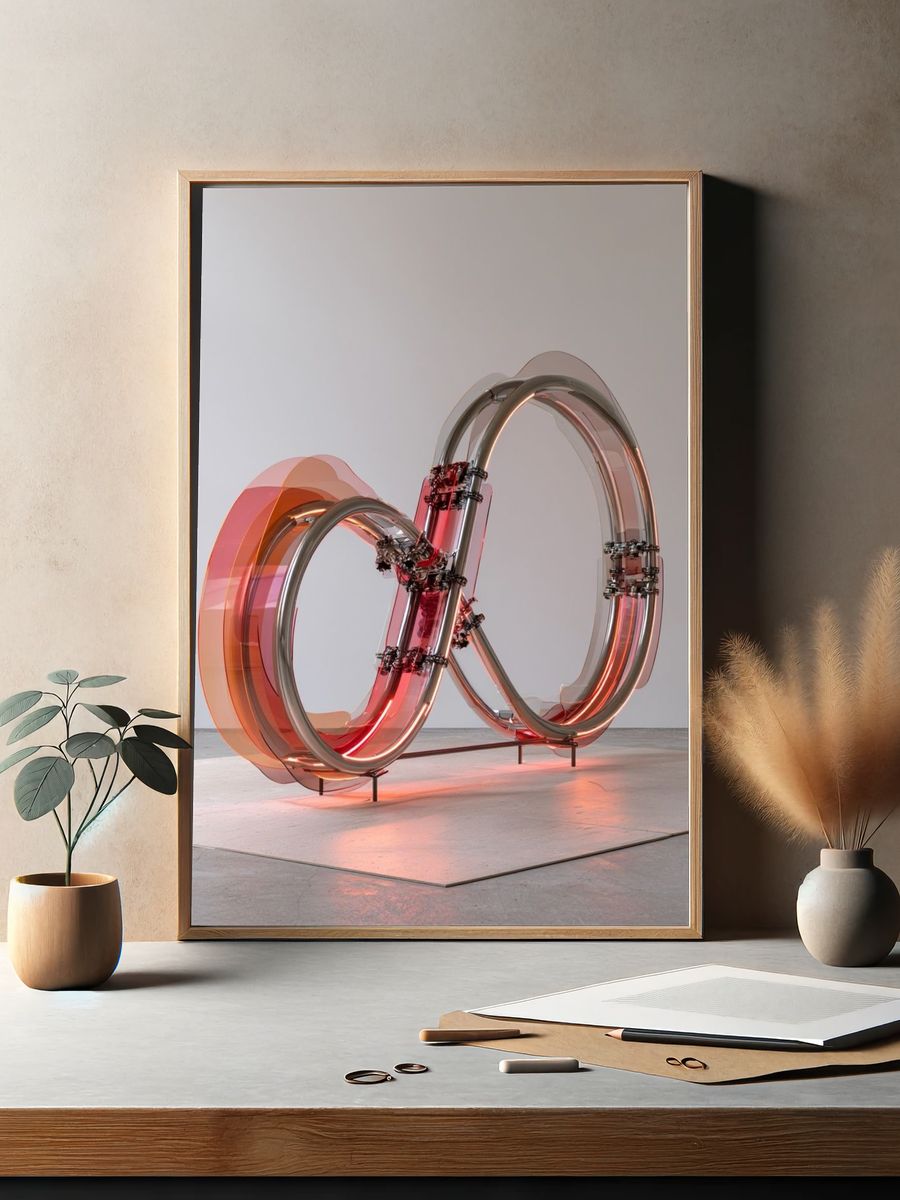 Neon Loop Sculpture Poster. — room view 2