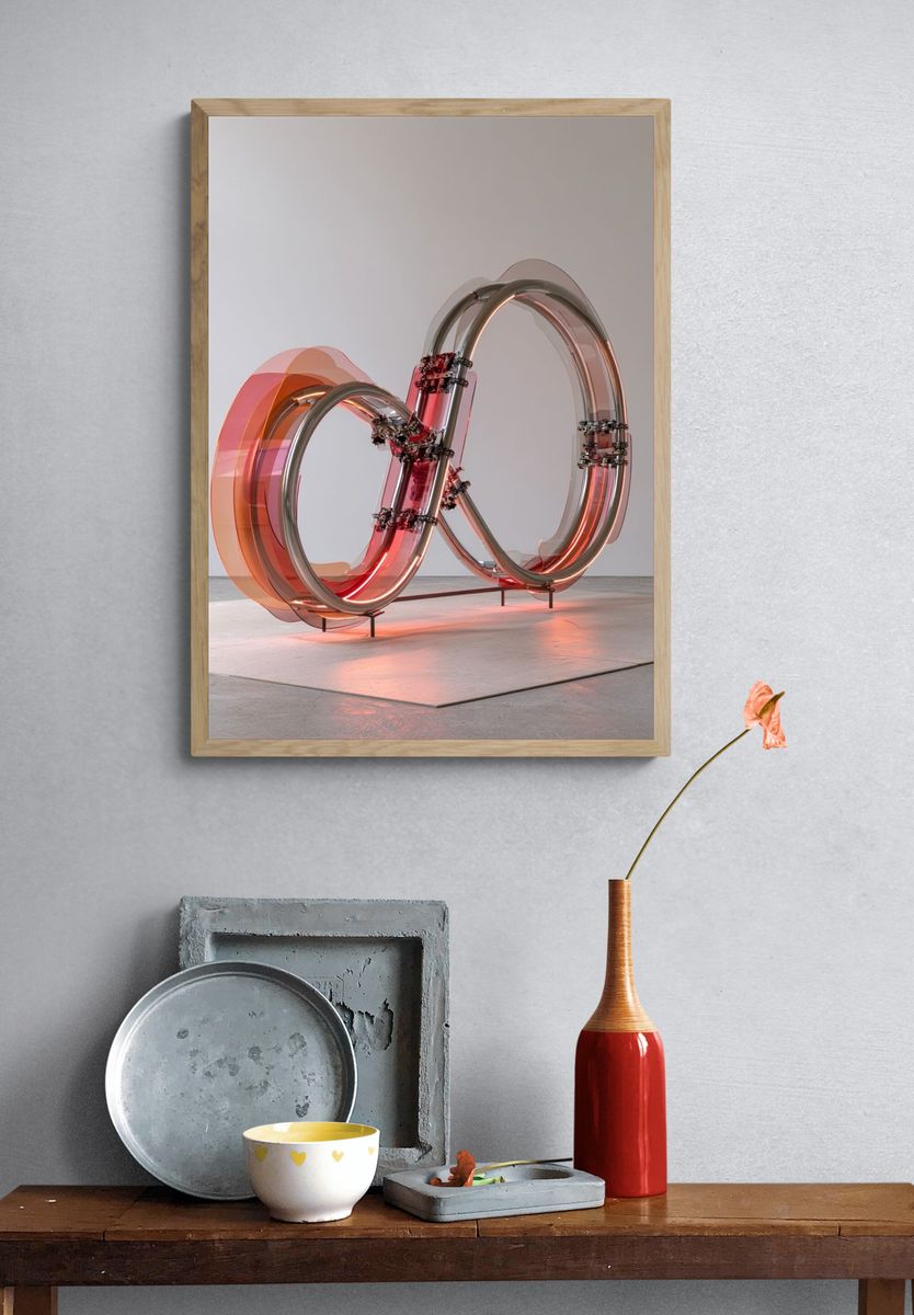 Neon Loop Sculpture Poster. — room view 3