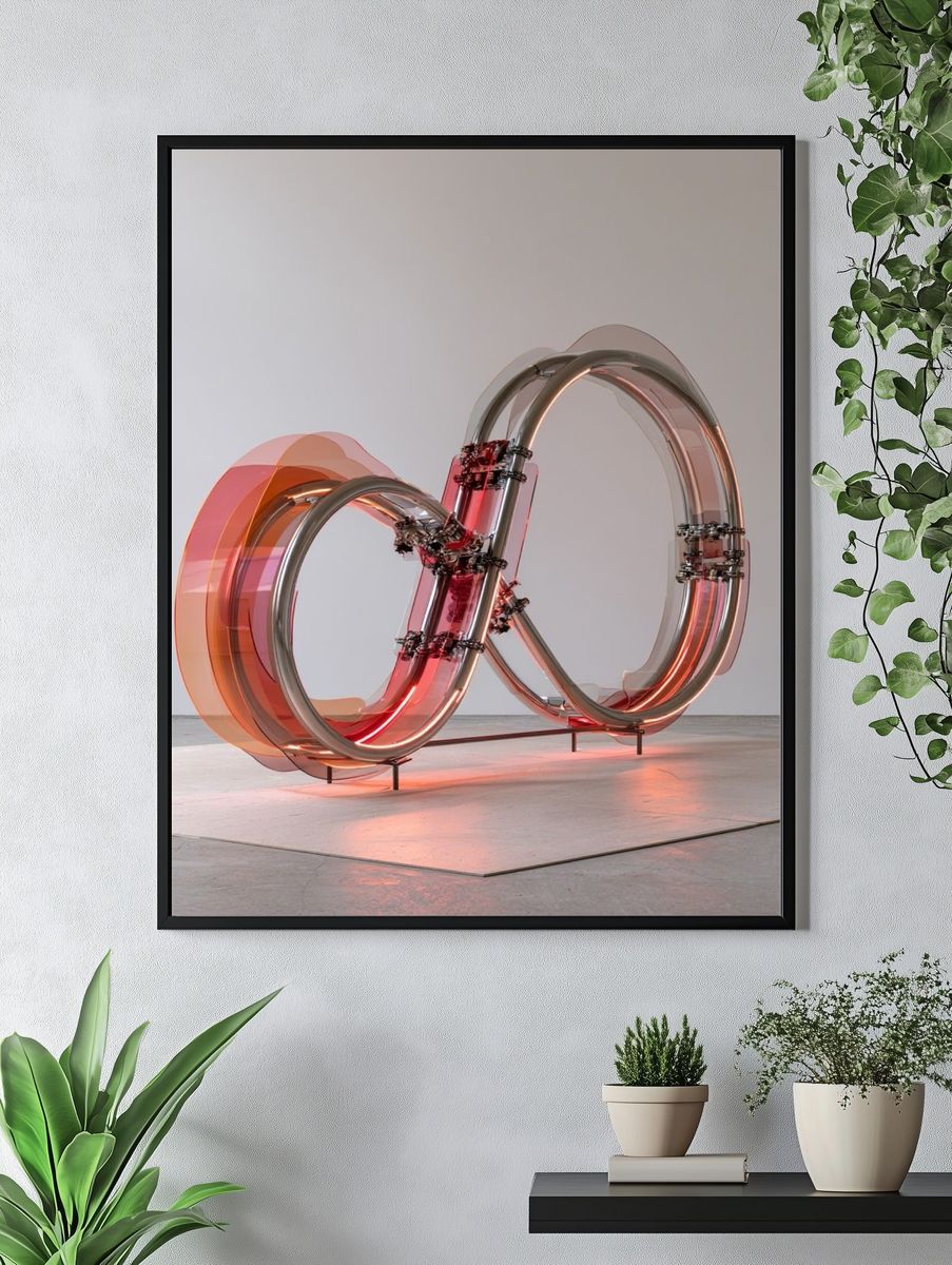 Neon Loop Sculpture Poster. — room view 4