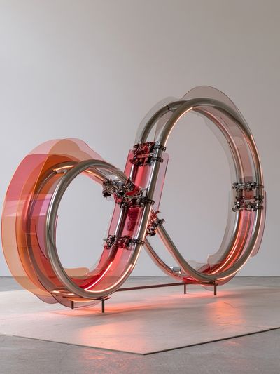 Neon Loop Sculpture Poster. poster