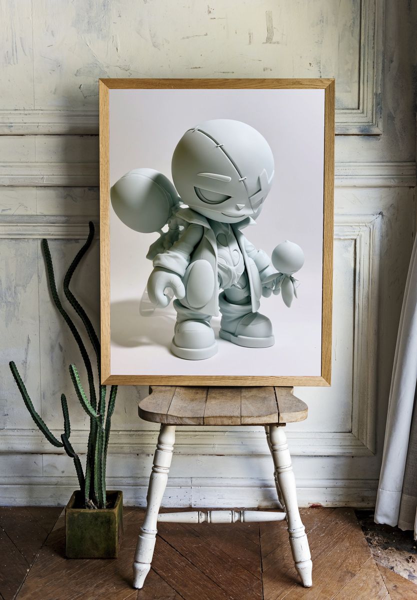Monochrome Vinyl Figure Poster. — room view 1