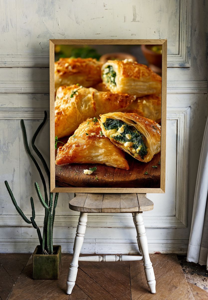 Spinach Puff Pastry Food Print. — room view 1